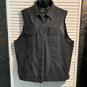 Grey Denim Vest